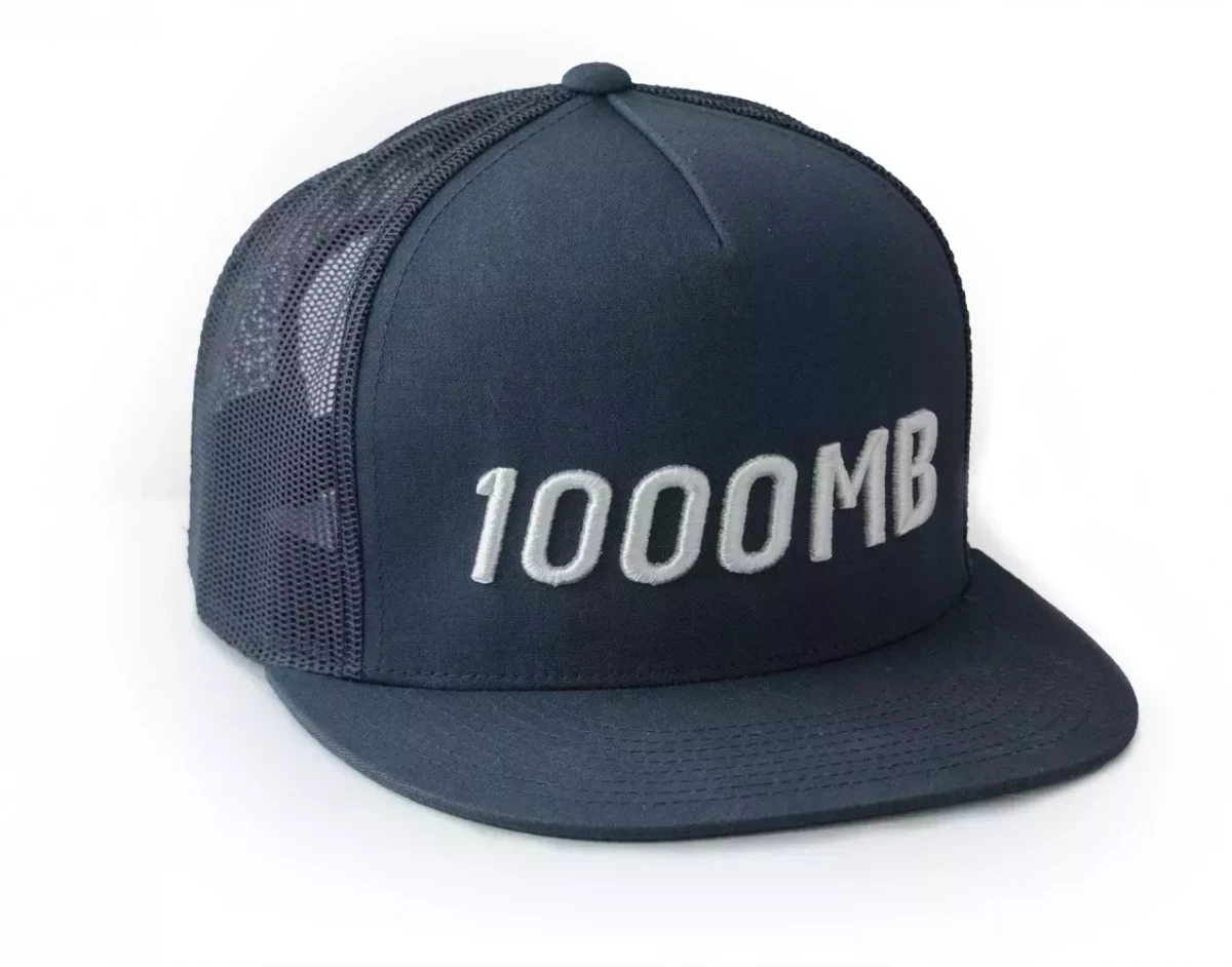 Modrá čepice s 3D vyšívkou 1000 MB