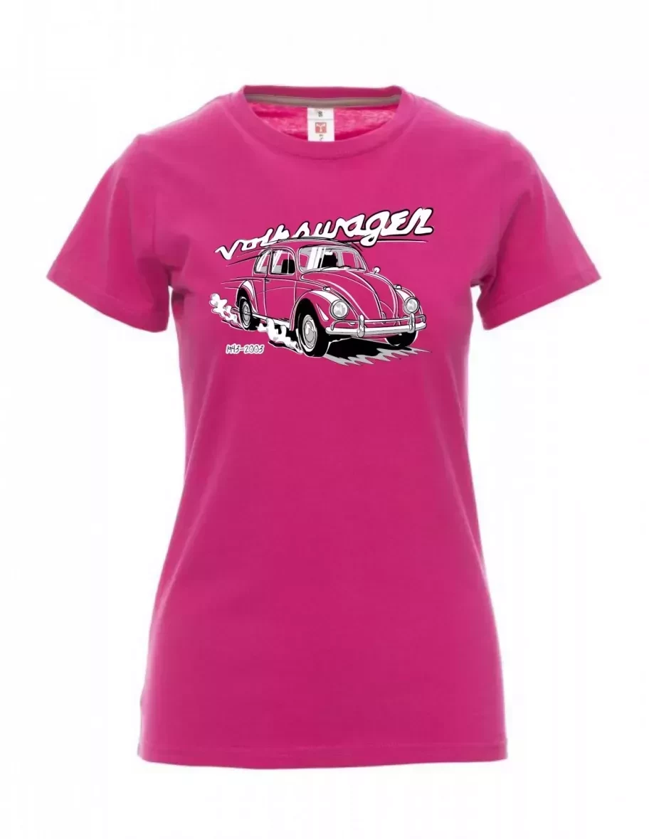 Růžové dámské tričko Volkswagen Brouk