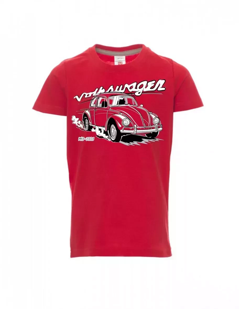 Červené dětské tričko Volkswagen Brouk