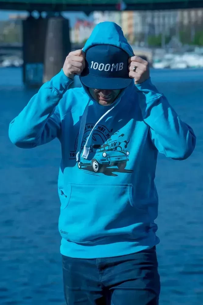 Modrá čepice s 3D vyšívkou 1000 MB