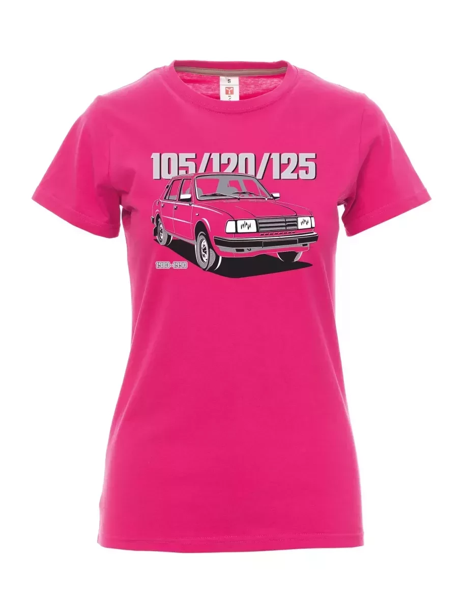 Růžové dámské tričko se škodovkou 105/120/125