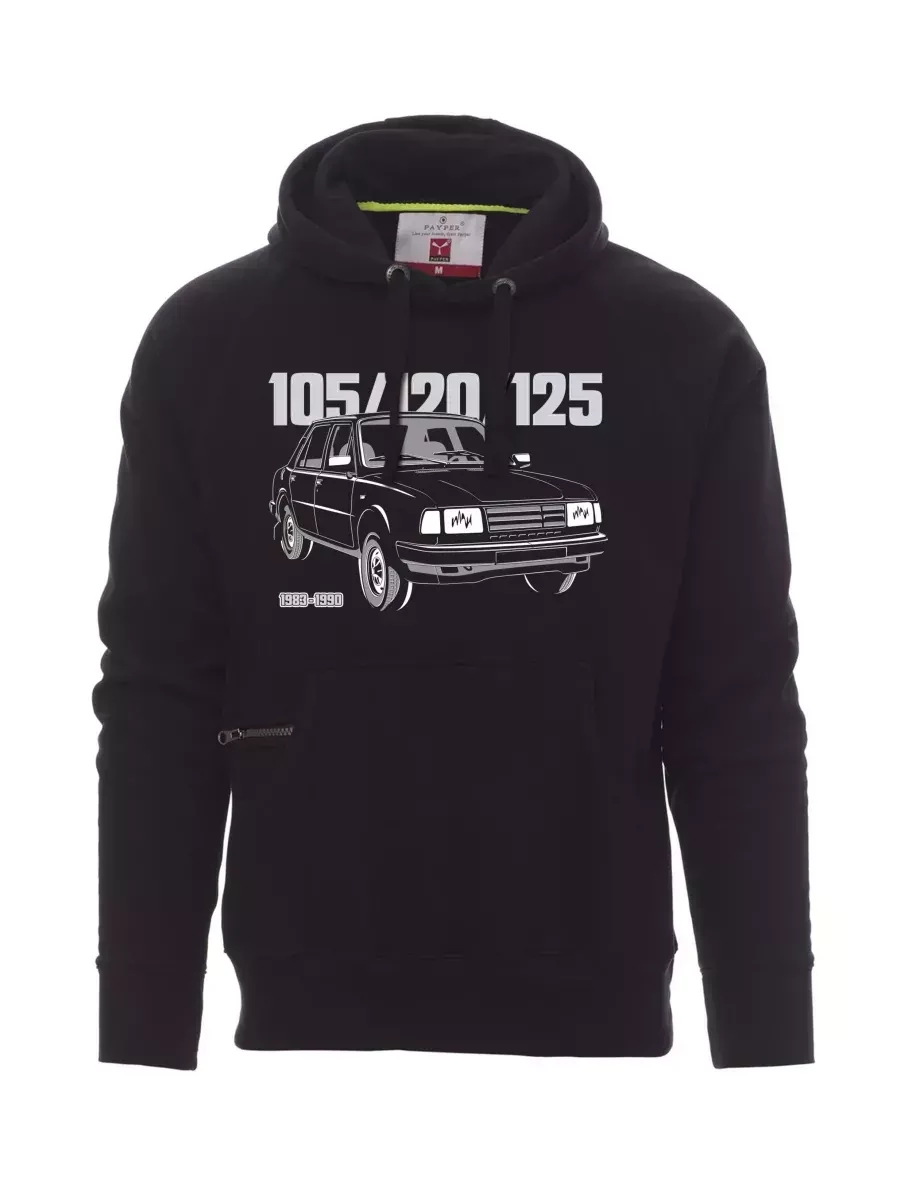 Černá pánská mikina se škodovkou 105/120/125