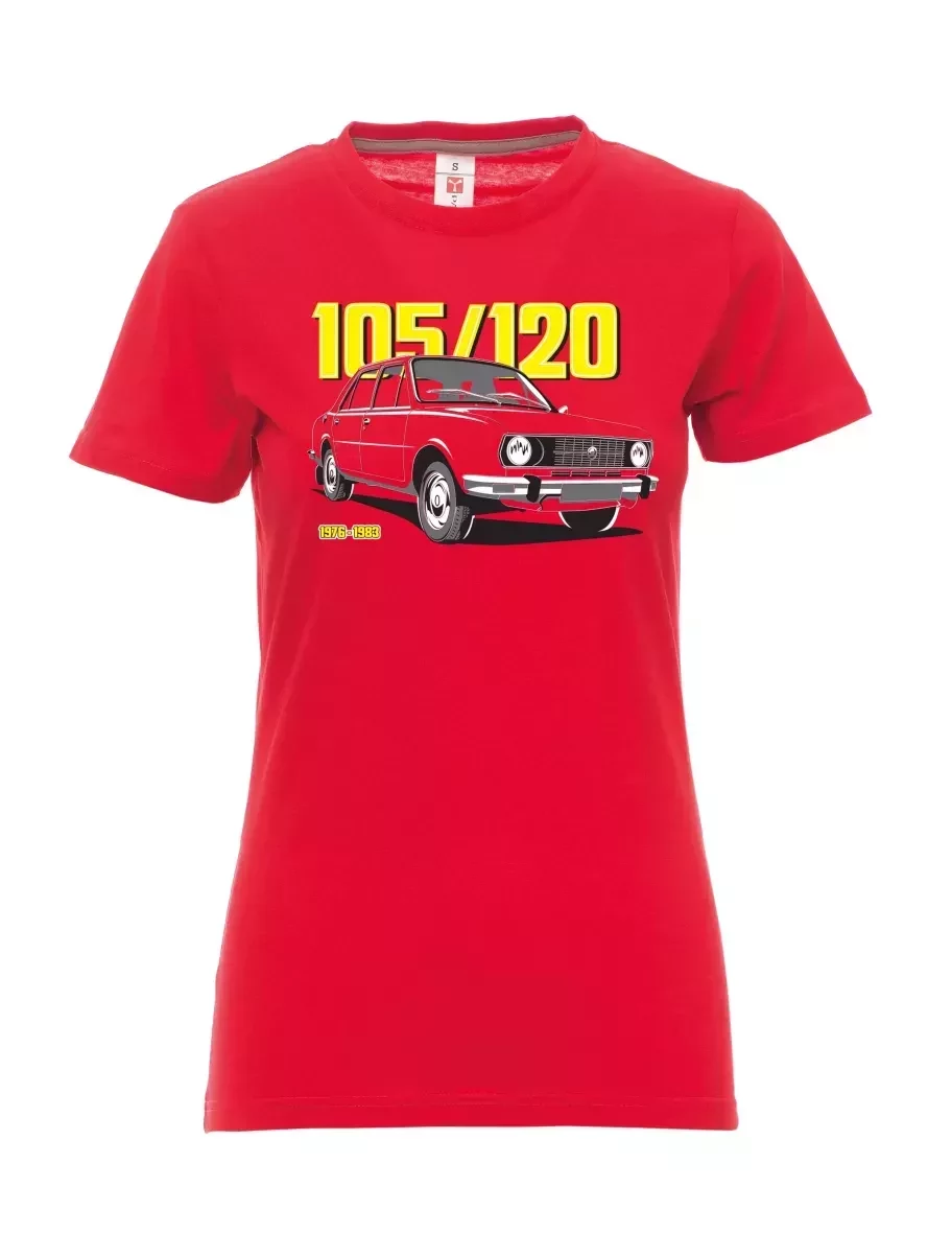 Červené dámské tričko se škodovkou 105/120