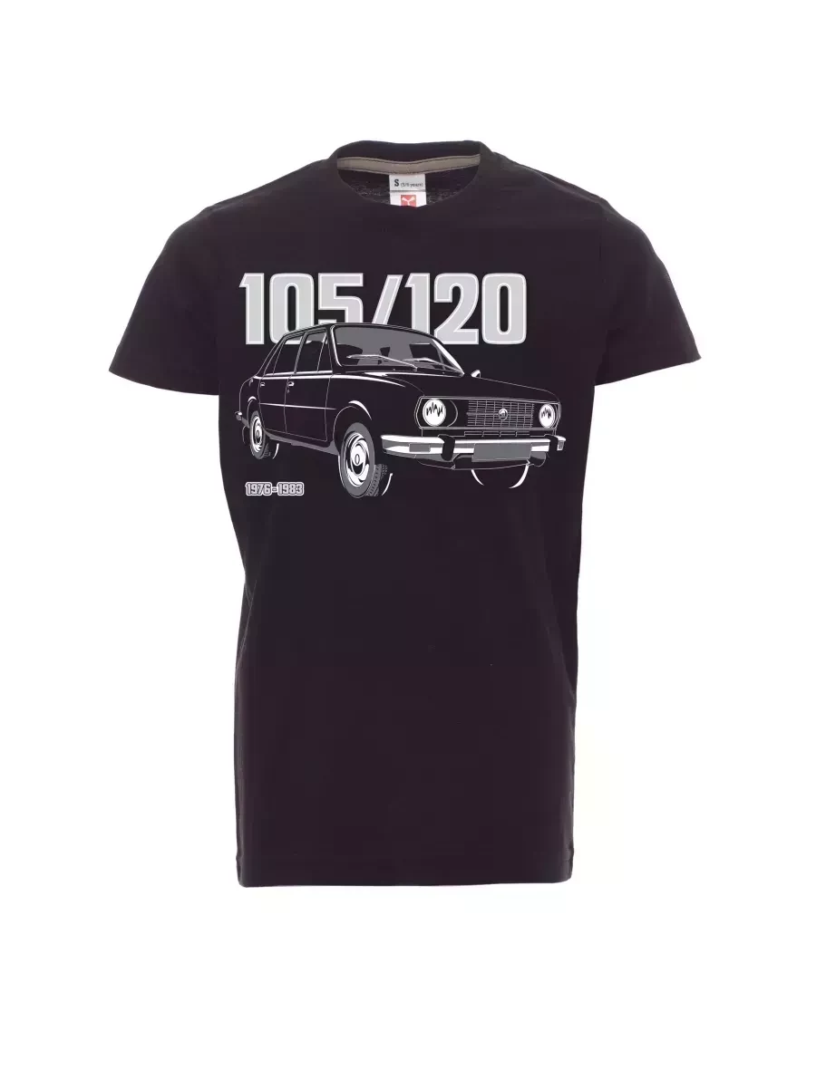 Černé dětské tričko se škodovkou 105/120