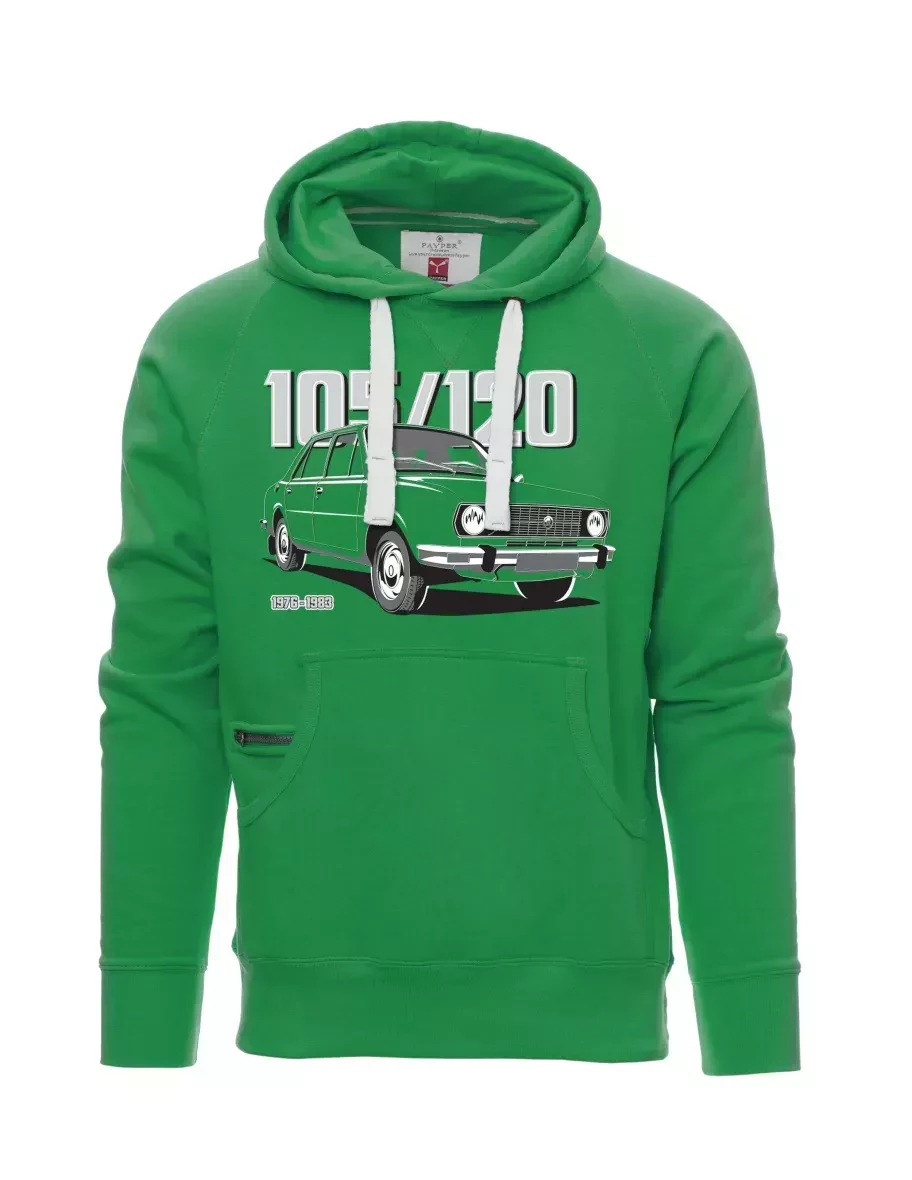 Zelená pánská mikina se škodovkou 105/120