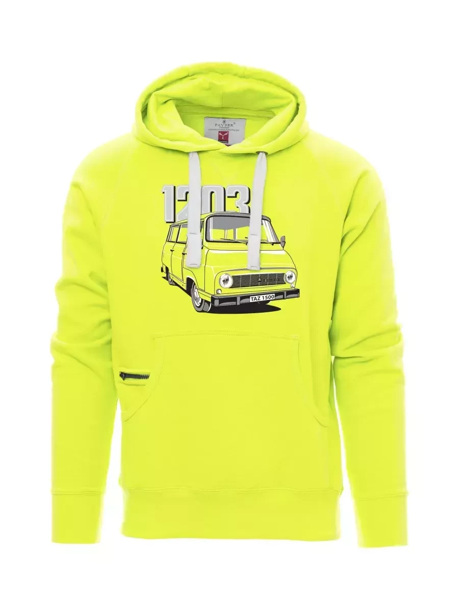 Fluorescenční pánská mikina se škodovkou 1203