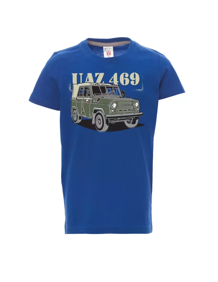 Modré dětské tričko UAZ 469 Česká vlajka