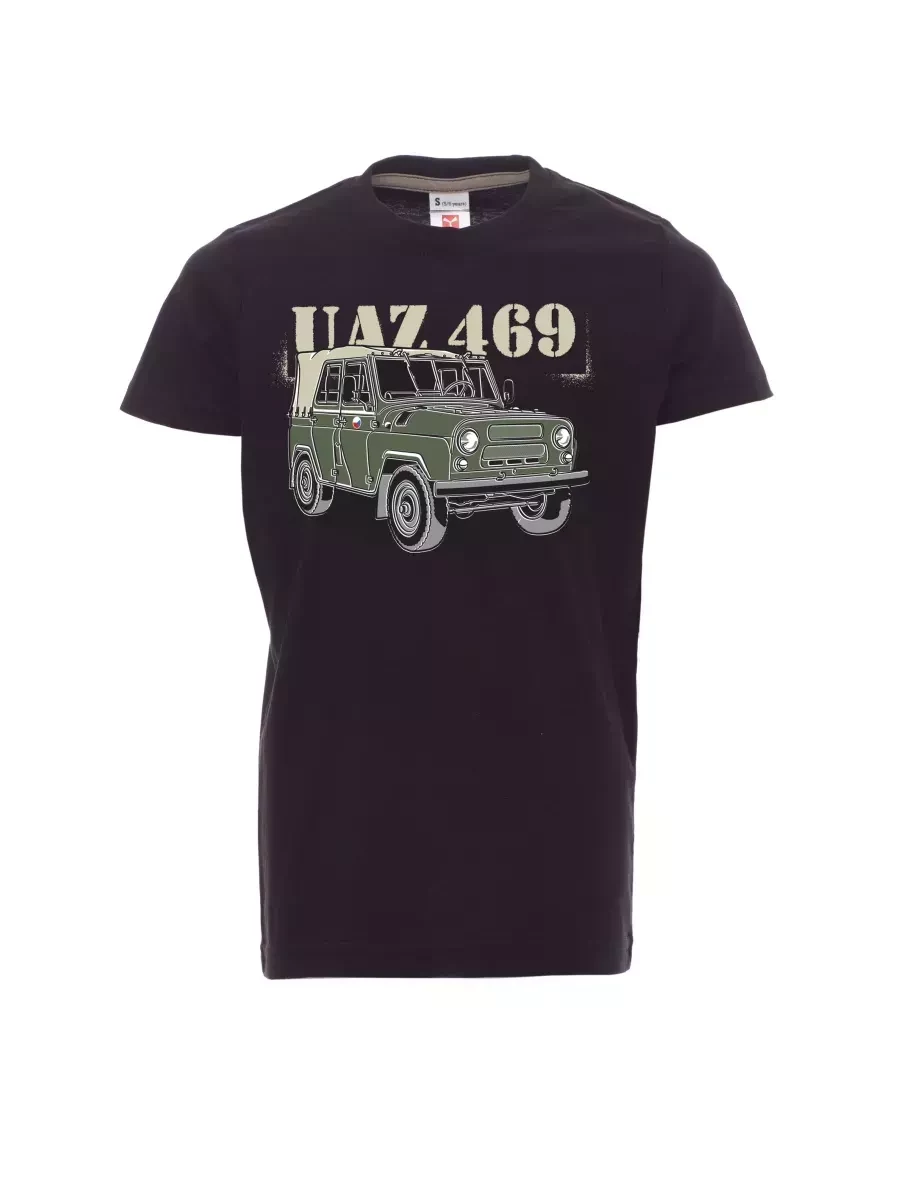 Černé dětské tričko UAZ 469 Česká vlajka