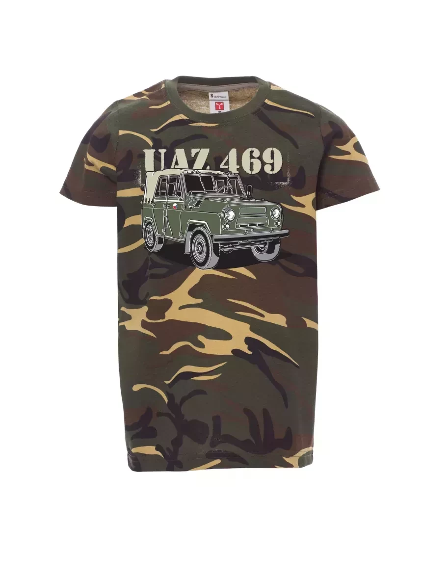 Maskáčové dětské tričko UAZ 469 Česká vlajka
