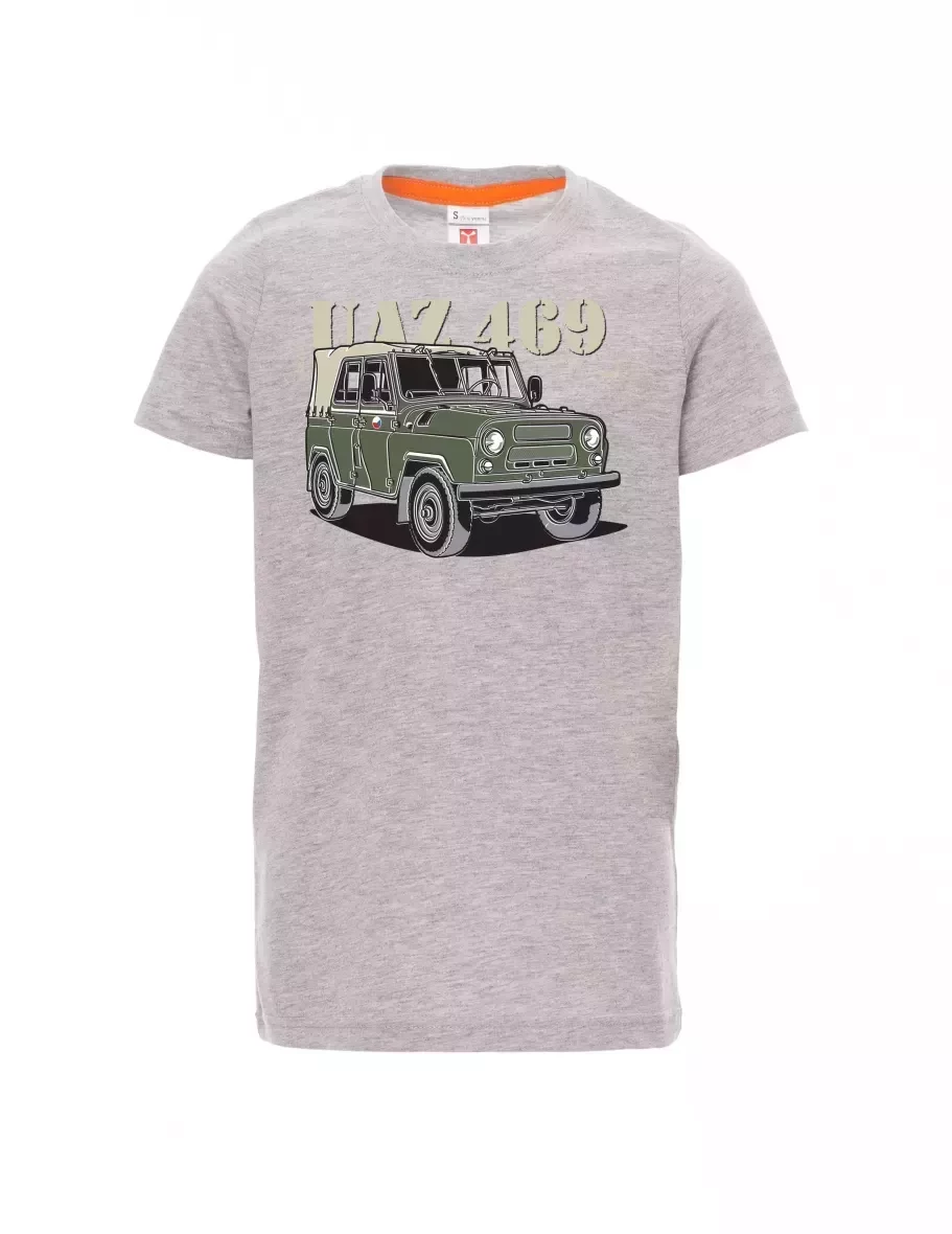 Šedé dětské tričko UAZ 469 Česká vlajka