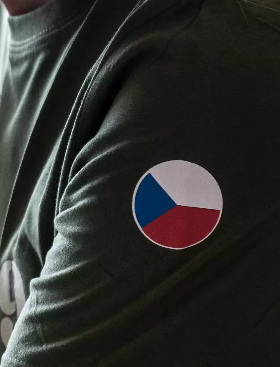 Černé dětské tričko UAZ 469 Česká vlajka