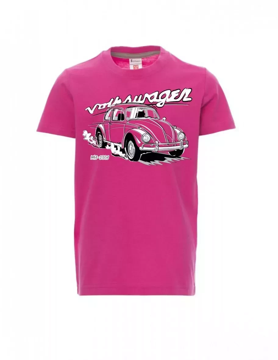 Růžové dětské tričko Volkswagen Brouk