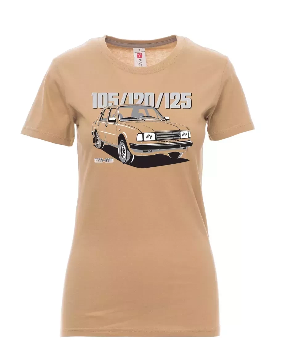 Hnědé dámské tričko se škodovkou 105/120/125