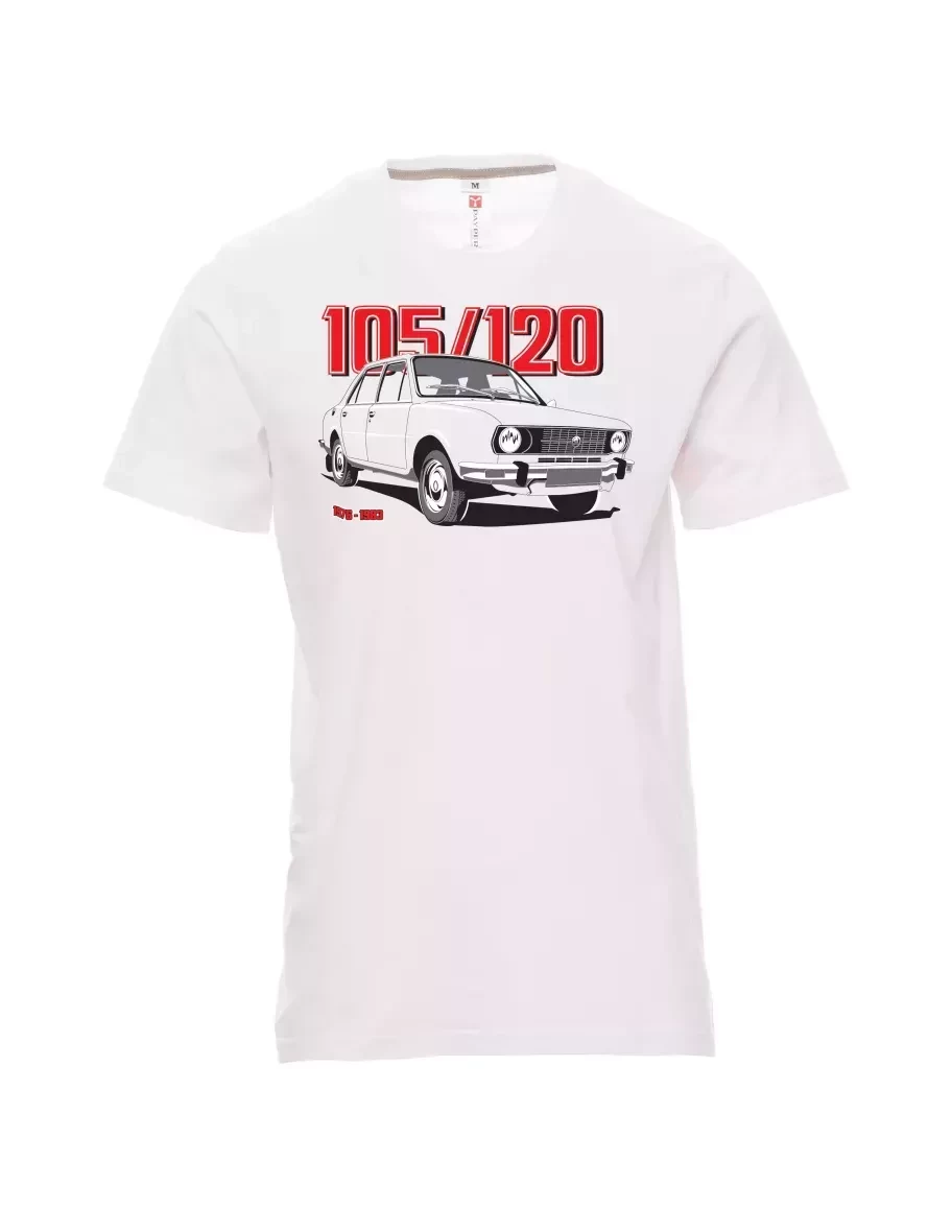 Bílé pánské tričko se škodovkou 105/120