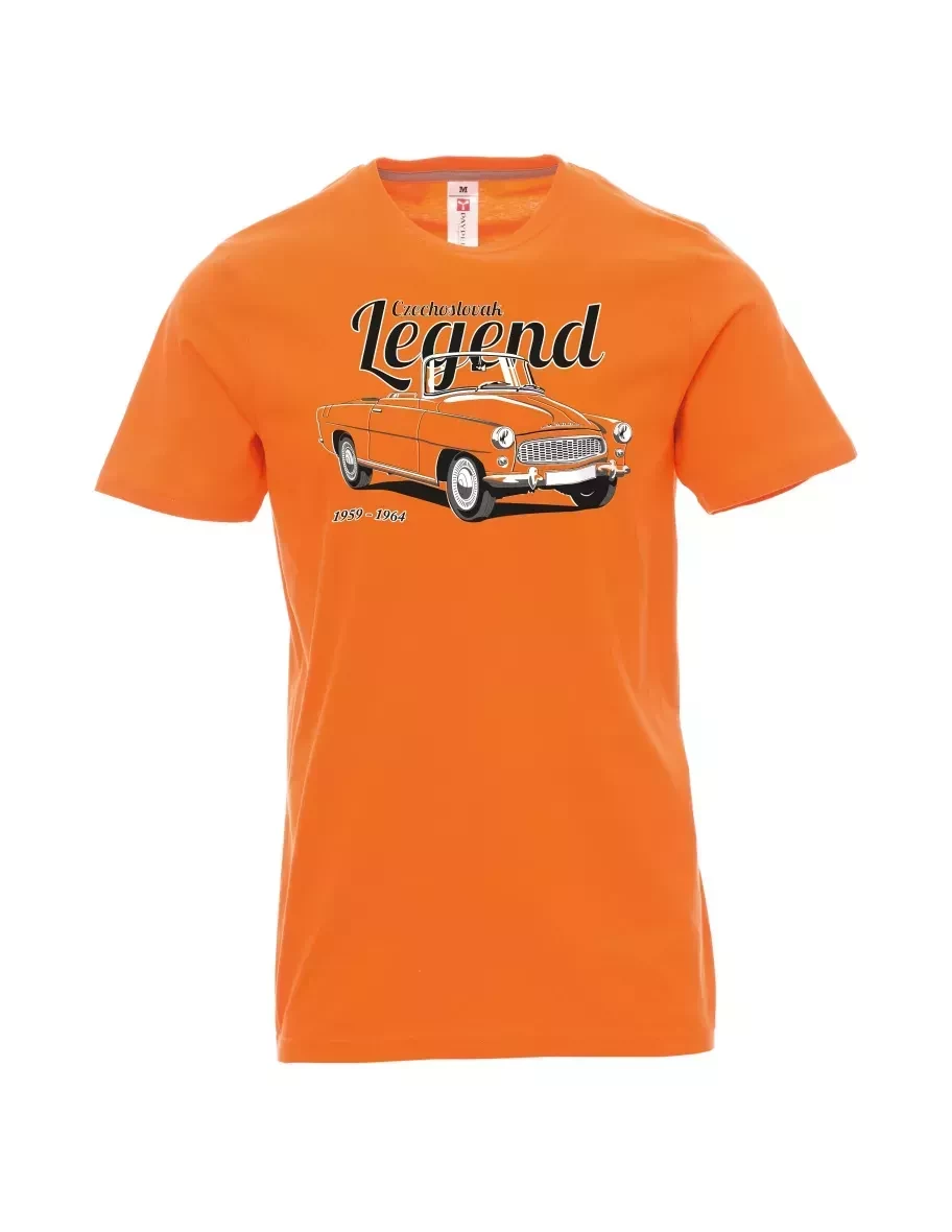 Oranžové pánské tričko se škodovkou Felicia