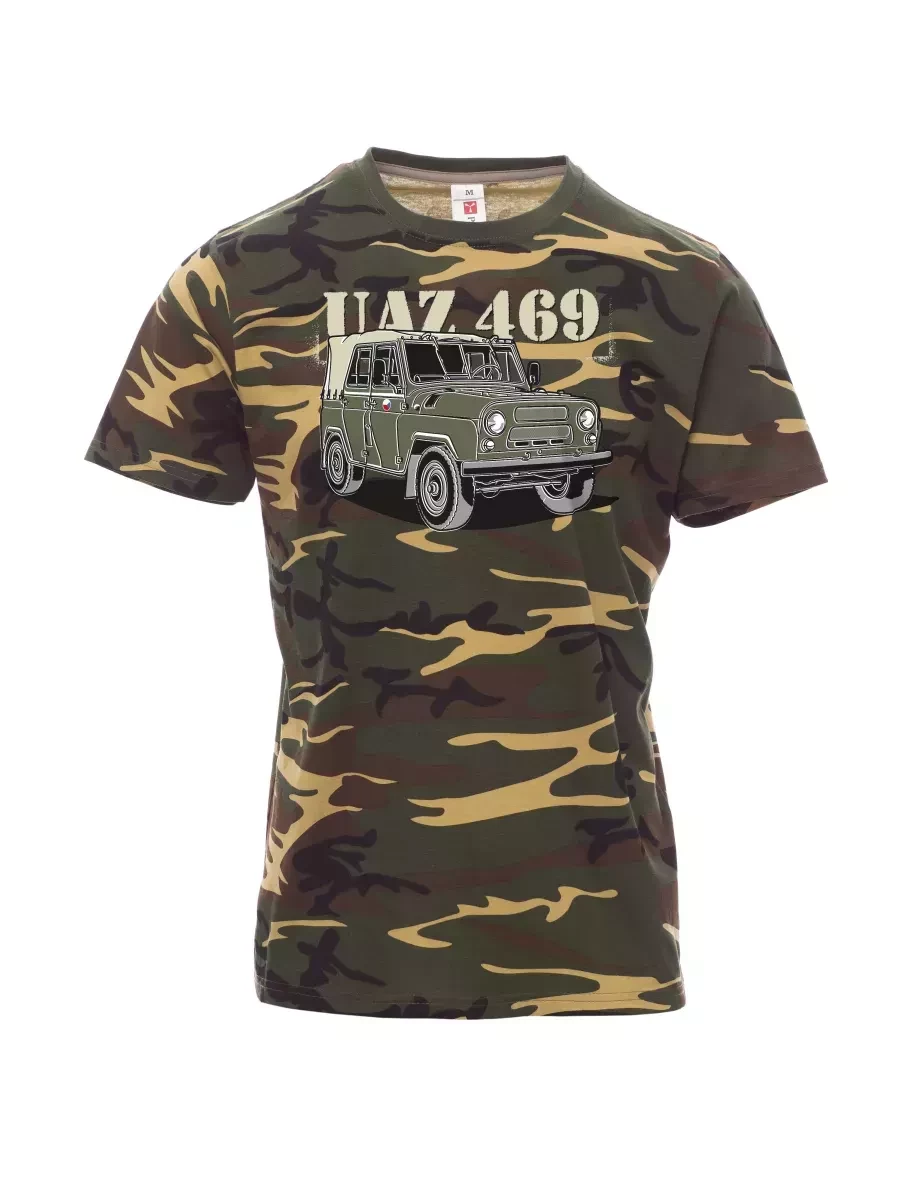 Maskáčové pánské tričko UAZ 469 Česká vlajka