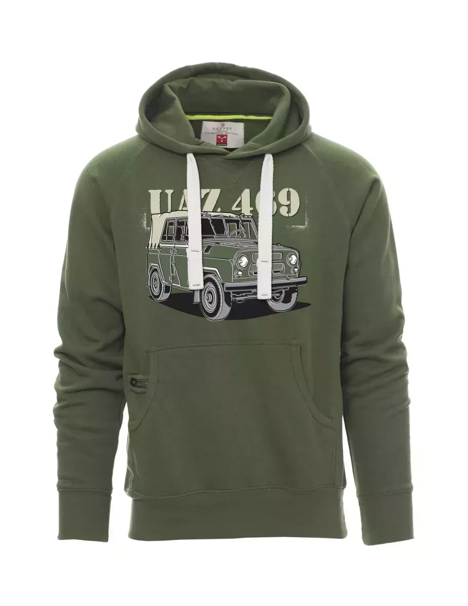 Tmavě zelená pánská mikina UAZ 469