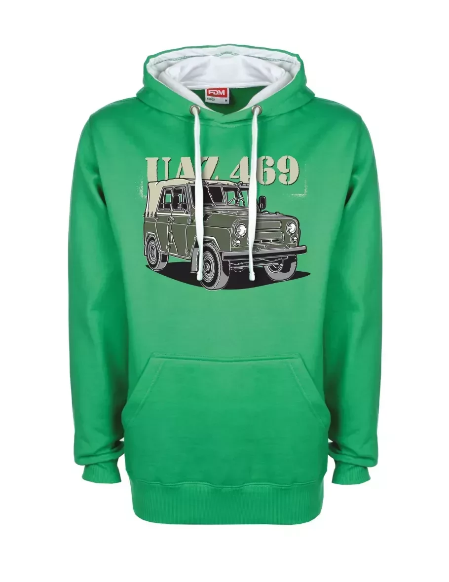 Bílo-zelená mikina UAZ 469